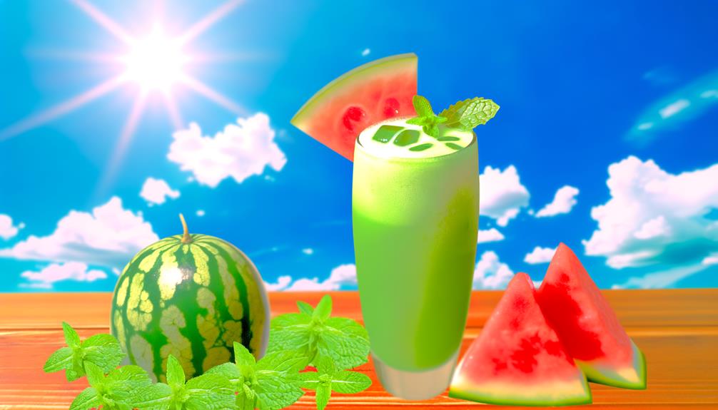 mix matcha with watermelon