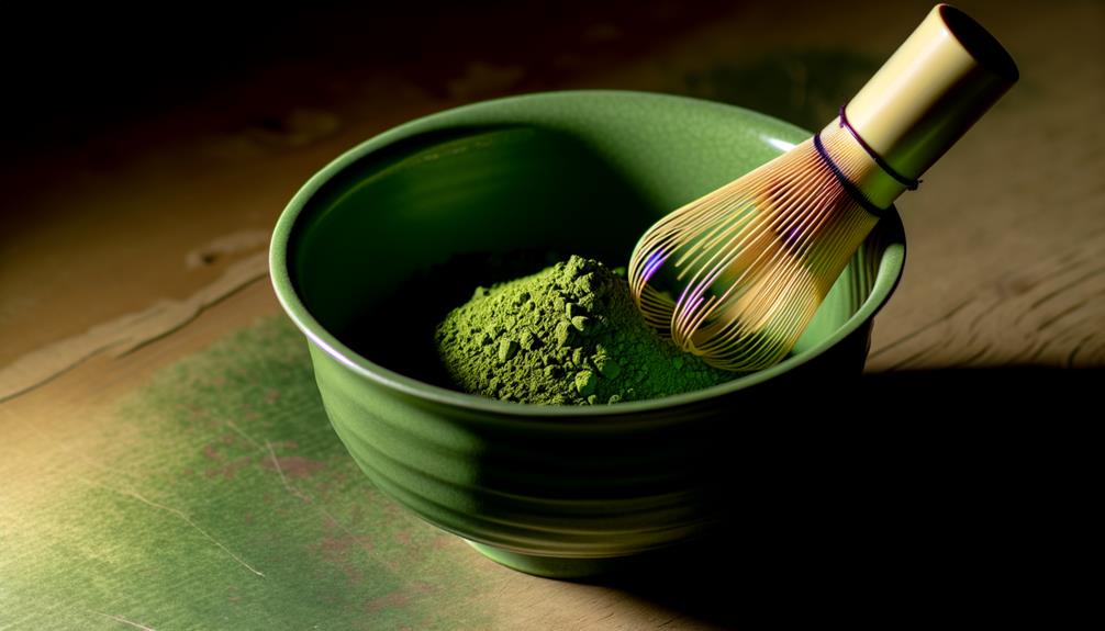 vibrant green tea powder